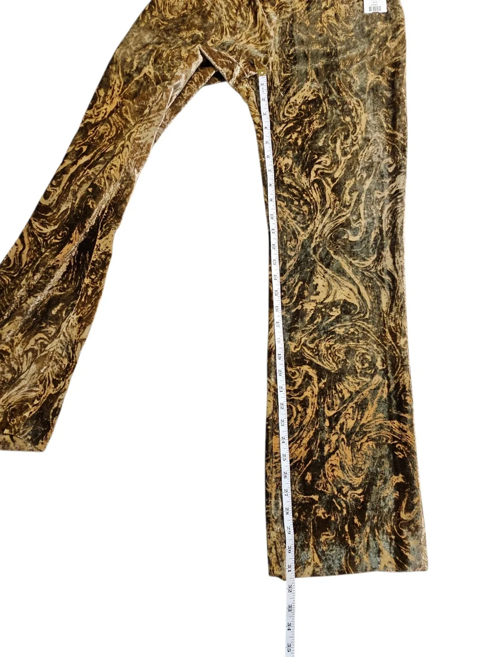 Roberto Torretta Velvet Burnout Pants 8 Silk Blend Y2K Boho NWT Brown